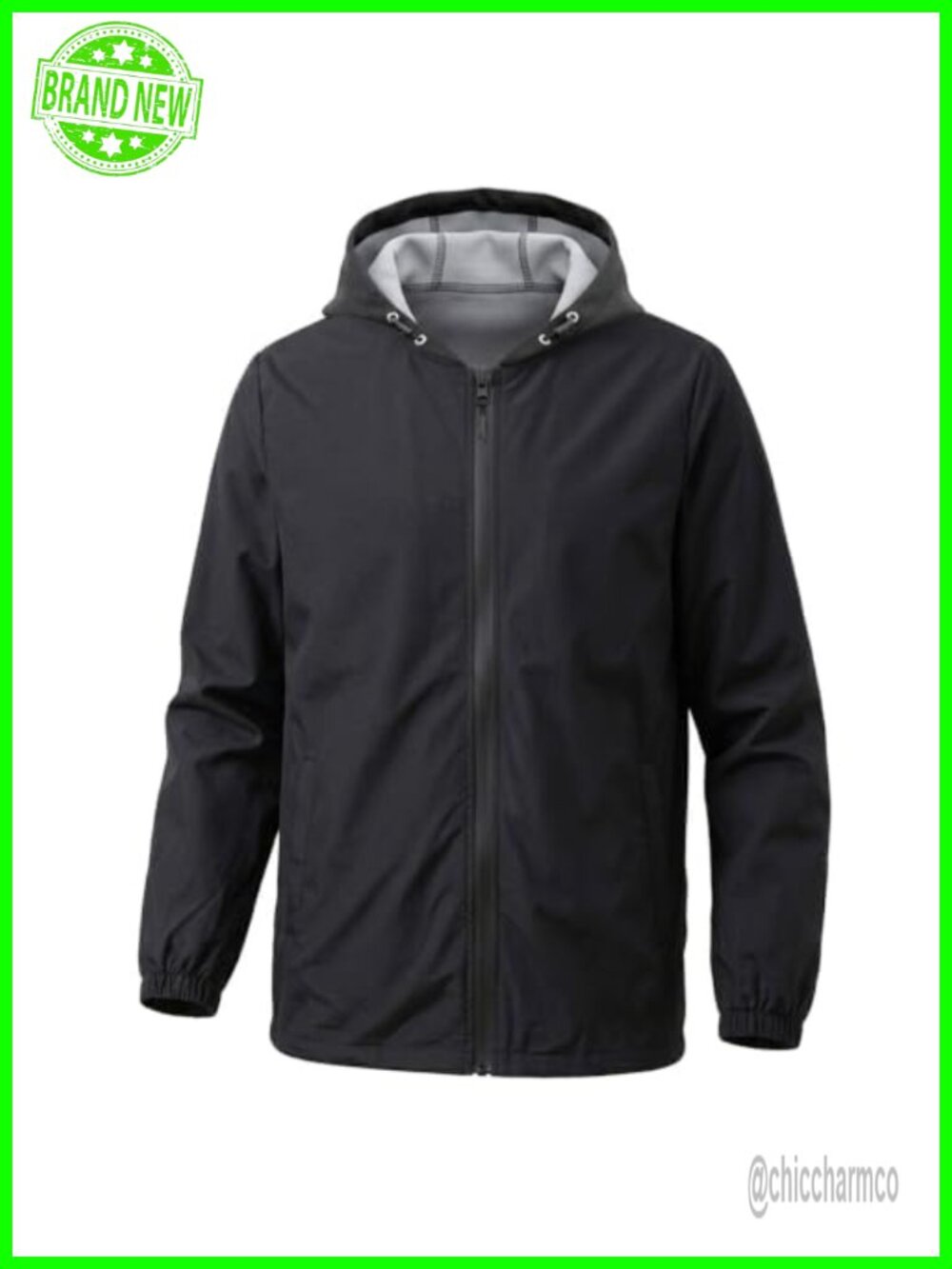 Waterproof Windproof Hooded Rain Jacket Windbreaker